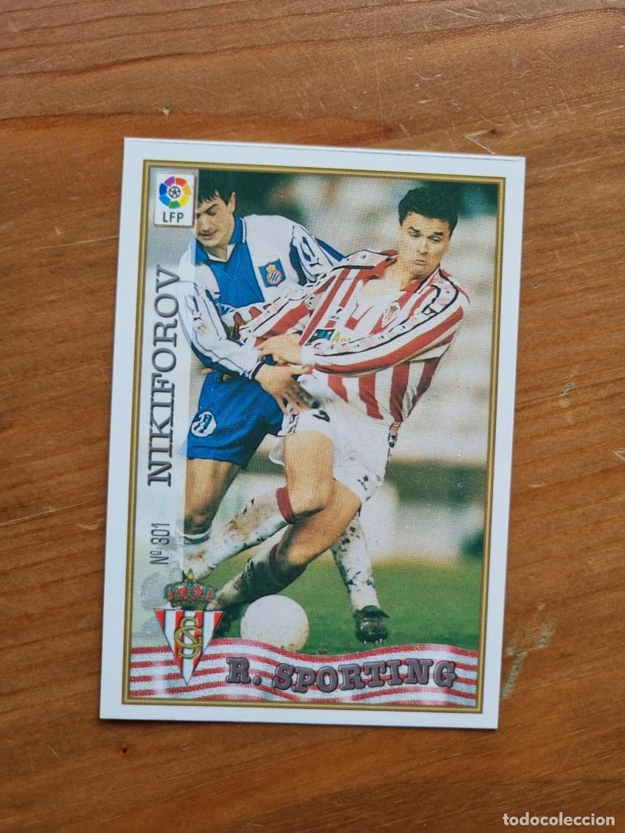 Cromos de f&uacute;tbol: 301 NIKIFOROV (Sporting de Gij&oacute;n). Las Fichas de la Liga 1997 1998 97 98 (Mundicromo)