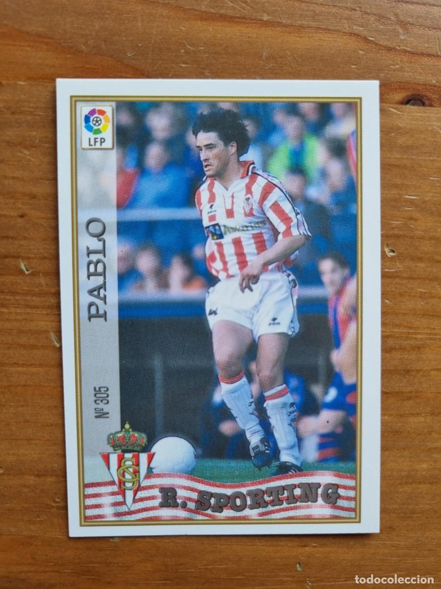 Cromos de Futebol: 305 PABLO (Sporting de Gij&oacute;n). Las Fichas de la Liga 1997 1998 97 98 (Mundicromo)
