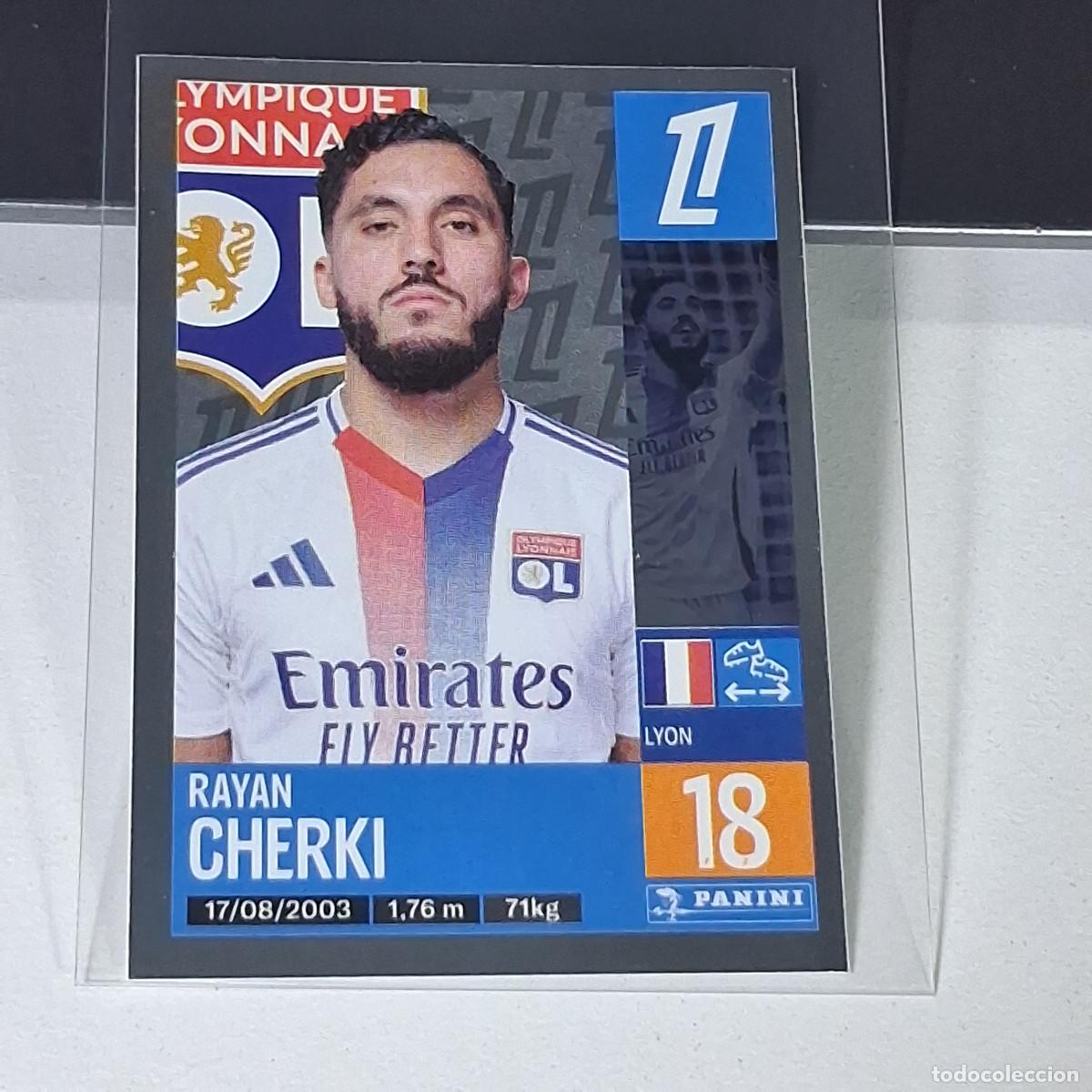Cromos de f&uacute;tbol: B40 191 RAYAN CHERKI OLYMPIQUE LYON CROMO FUTBOL PANINI LIGUE 1 FOOT 24-25 LIGA FRANCIA 2024-2025