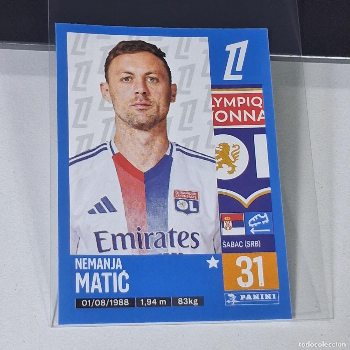 Cromos de f&uacute;tbol: B40 192 NEMANJA MATIC OLYMPIQUE LYON CROMO FUTBOL PANINI LIGUE 1 FOOT 24-25 LIGA FRANCIA 2024-2025
