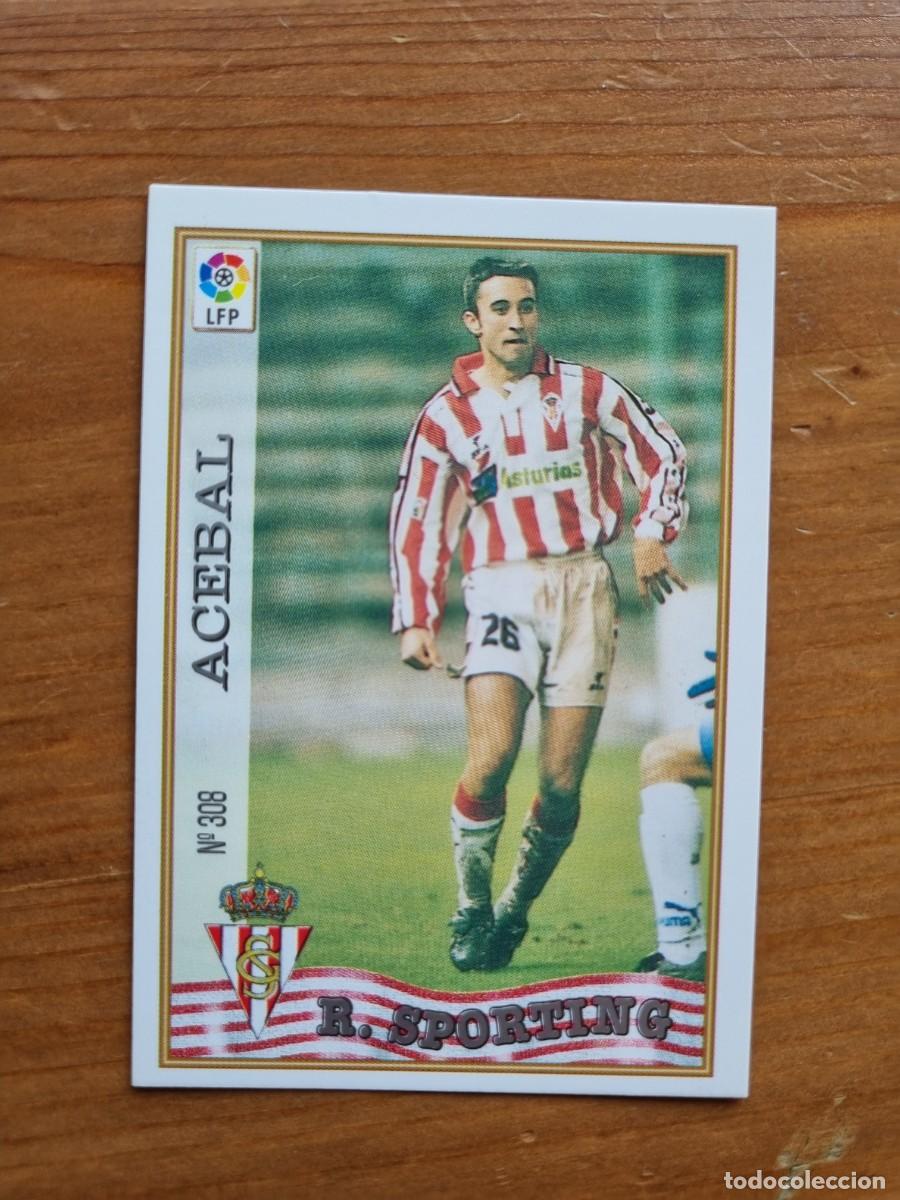 Cromos de f&uacute;tbol: 308 ACEBAL (Sporting de Gij&oacute;n). Las Fichas de la Liga 1997 1998 97 98 (Mundicromo)
