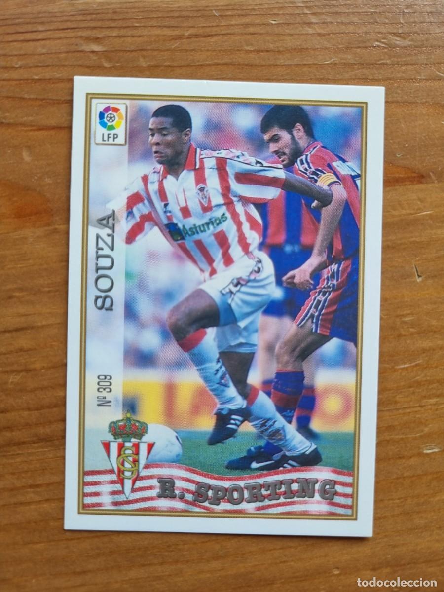 Cartes &agrave; collectionner de Football: 309 SOUZA (Sporting de Gij&oacute;n). Las Fichas de la Liga 1997 1998 97 98 (Mundicromo)