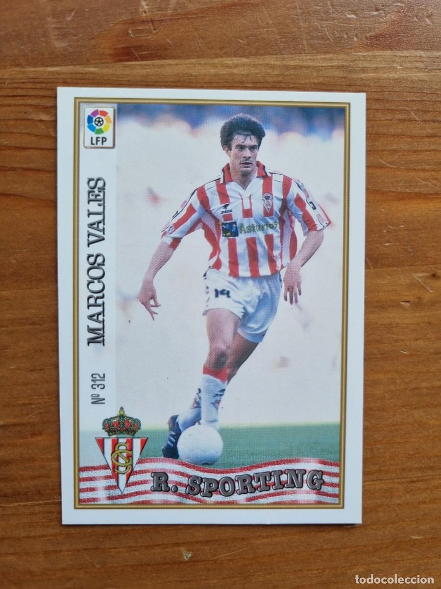 Cartes &agrave; collectionner de Football: 312 MARCOS VALES (Sporting de Gij&oacute;n). Las Fichas de la Liga 1997 1998 97 98 (Mundicromo)