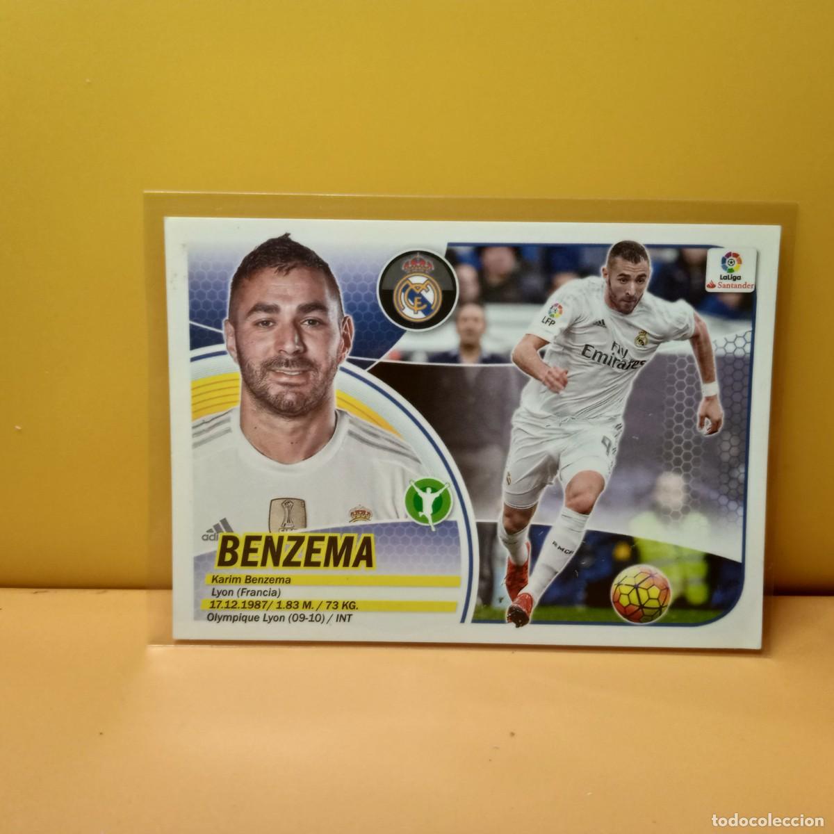 Cromos de f&uacute;tbol: EDICIONES ESTE 2016 2017 16 17 REAL MADRID BENZEMA 16
