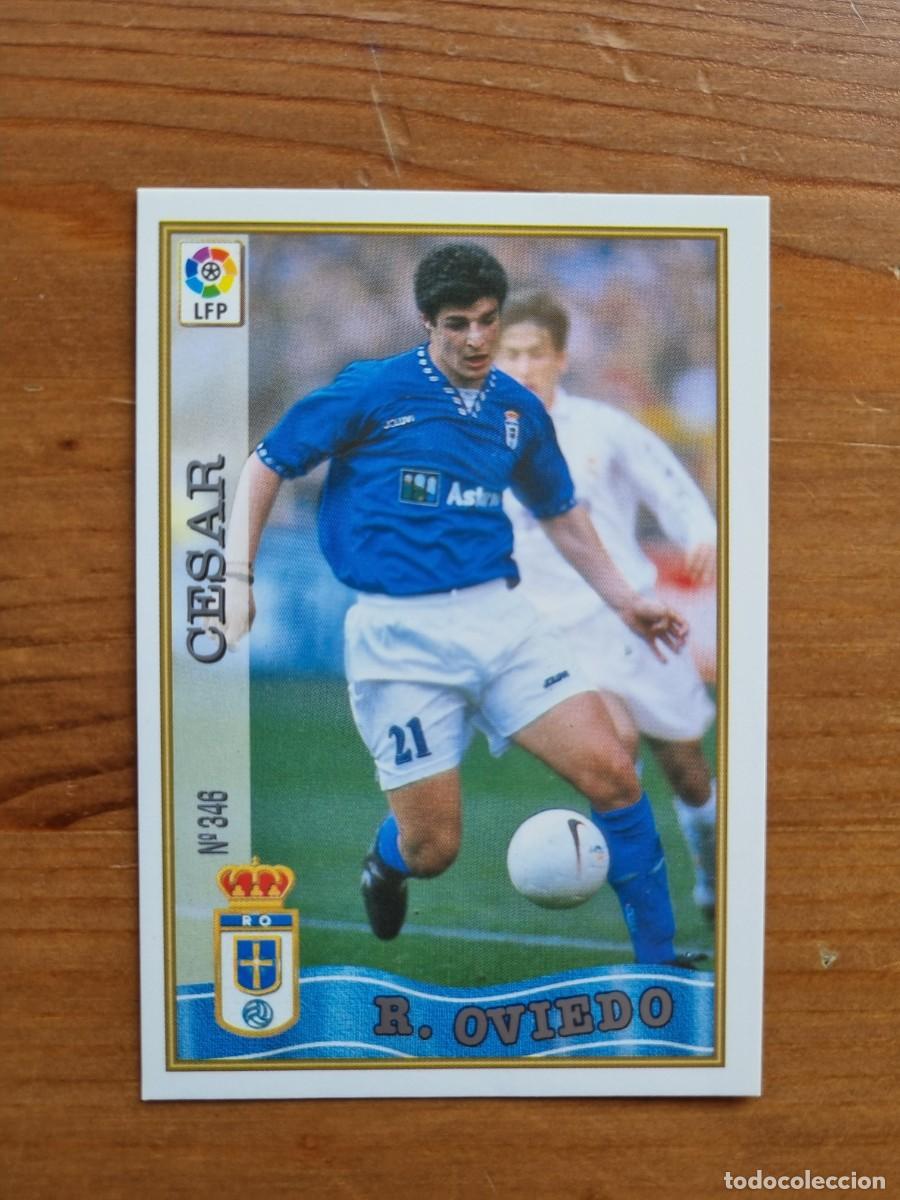 Fu&szlig;ball-Sticker: 346 C&Eacute;SAR (Real Oviedo). Las Fichas de la Liga 1997 1998 97 98 (Mundicromo)