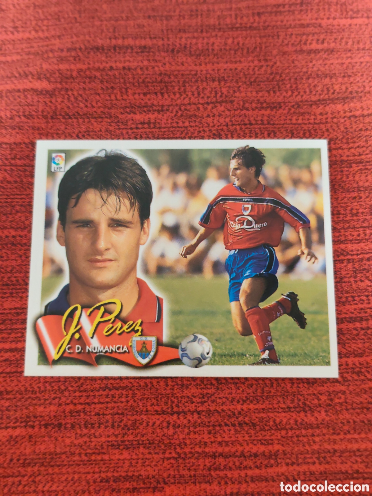 Cromos de f&uacute;tbol: BAJA J. P&Eacute;REZ NUMANCIA EDICIONES ESTE 2000 2001