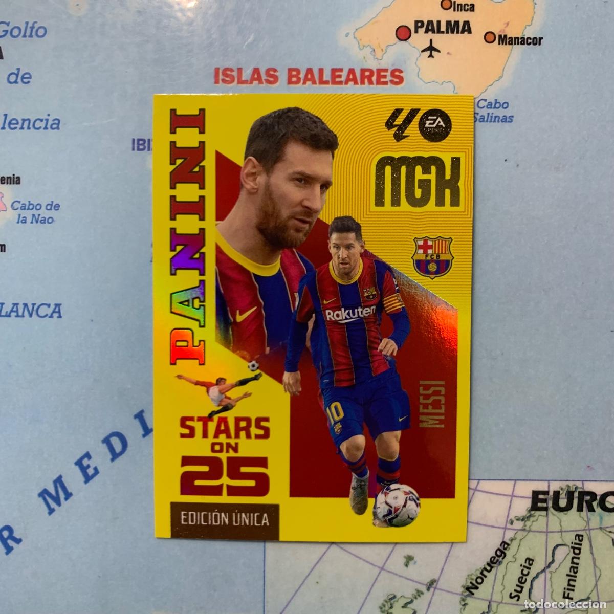 Cromos de f&uacute;tbol: Messi n&uacute;mero 440 serie on Stars On 25 Del Barcelona megacracks 26-27 2026-2027