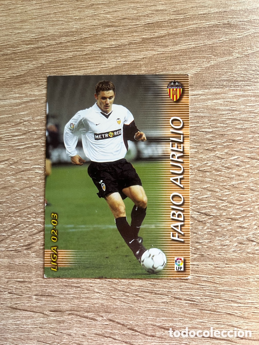 Cromos de f&uacute;tbol: 313 FABIO AURELIO MEGAFICHAS MEGACRACKS MGK 2002 2003 02 03 VALENCIA CF