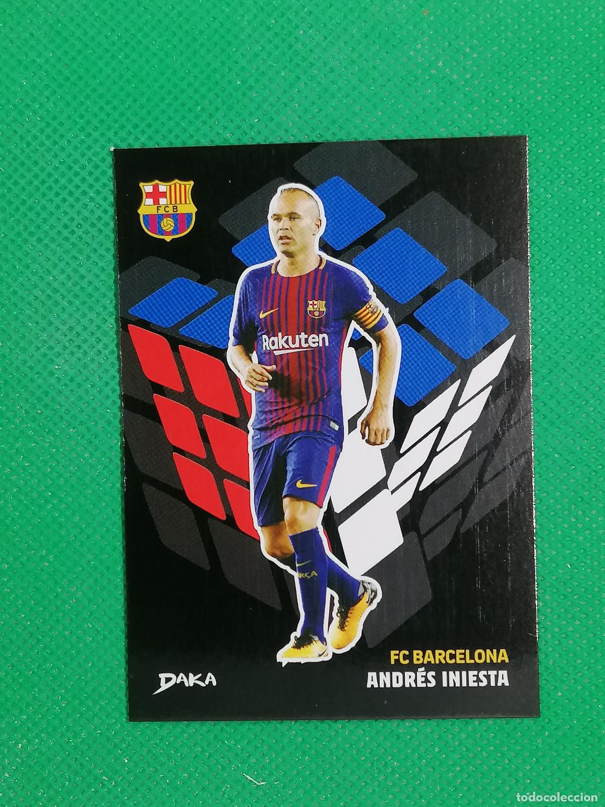Cromos de f&uacute;tbol: GC-31 ANDRES INIESTA GREEN FIELD CUBE ⚽ DAKA TOP AUDIENCE BARCELONA 2025 2026 25 26 ⚽