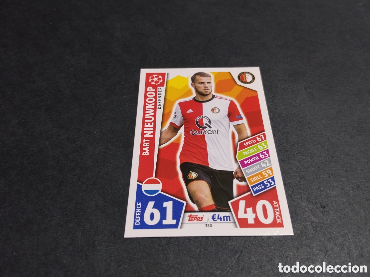 Cromos de f&uacute;tbol: Cromo futbol Topps Match Attax,Bart Nieuwkoop, Feyenoord