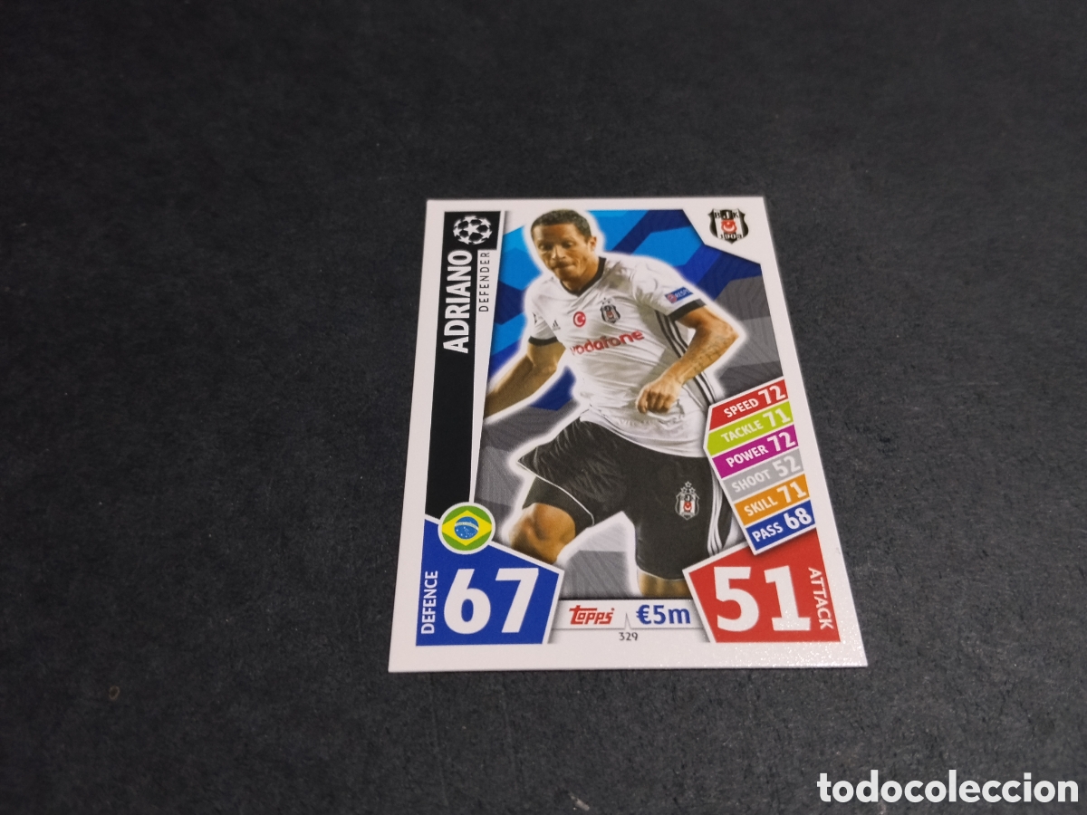 Cromos de f&uacute;tbol: Cromo futbol Topps Match Attax,Adriano, Besiktas