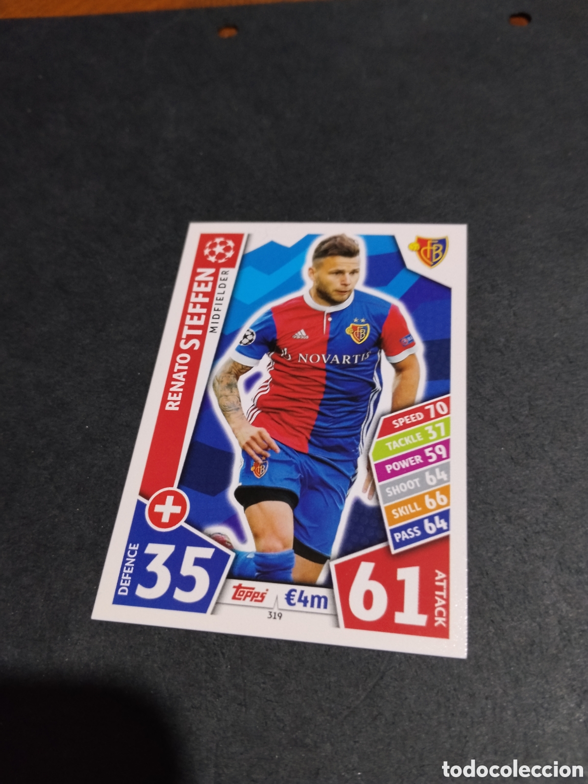 Cromos de f&uacute;tbol: Cromo futbol Topps Match Attax Renato FC Basel