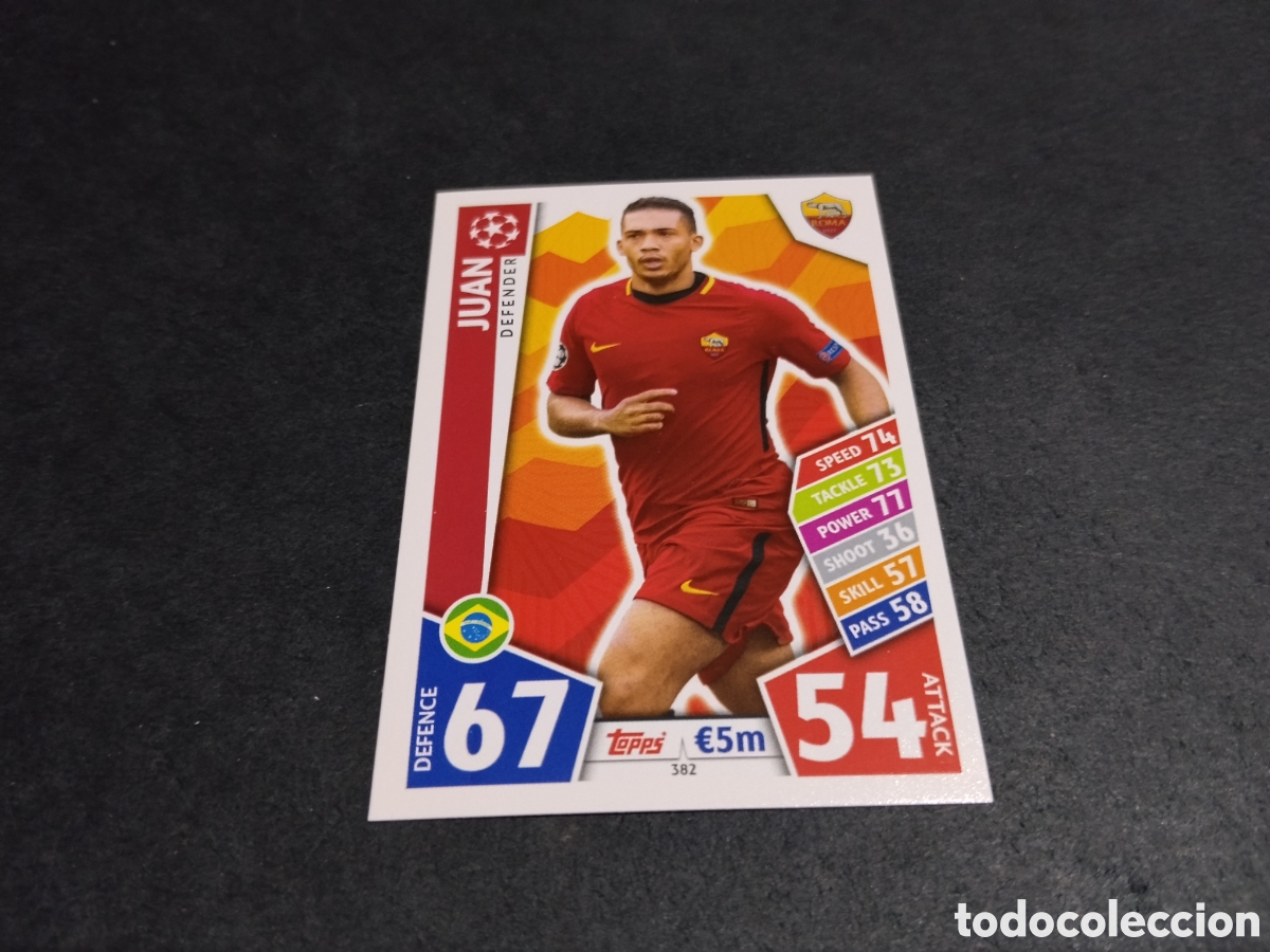 Cromos de f&uacute;tbol: Cromo futbol Topps Match Attax, Juan, Roma