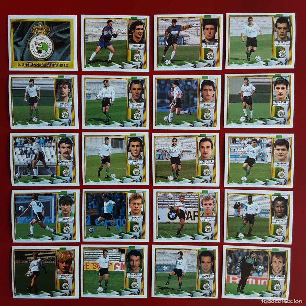 Cromos de f&uacute;tbol: EQUIPO CASI COMPLETO RACING SANTANDER EDICIONES ESTE TEMPORADA 1995 1996 95 96 LEER DESCRIPCION