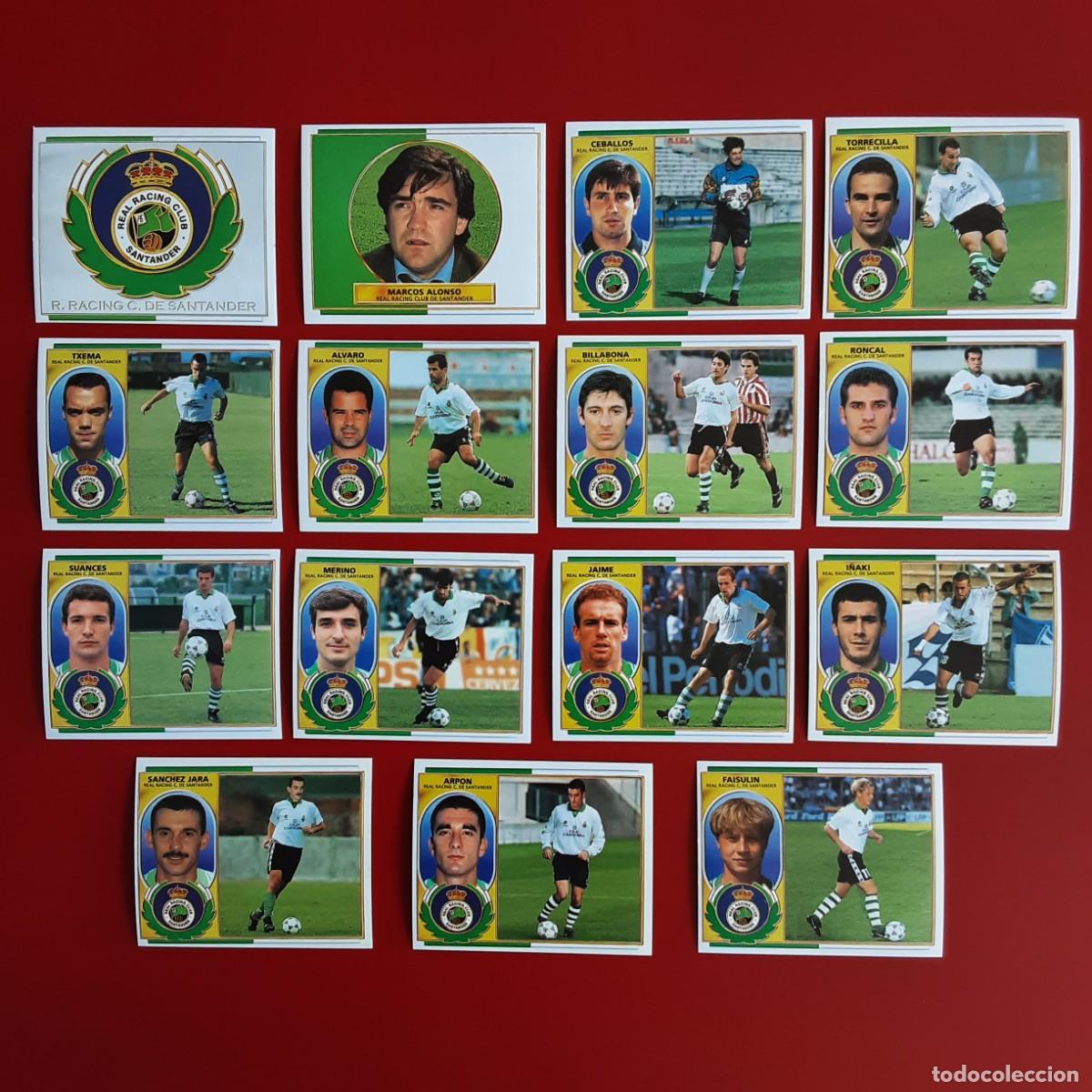Cartes &agrave; collectionner de Football: EQUIPO CASI COMPLETO RACING SANTANDER EDICIONES ESTE TEMPORADA 1996 1997 96 97 LEER DESCRIPCION