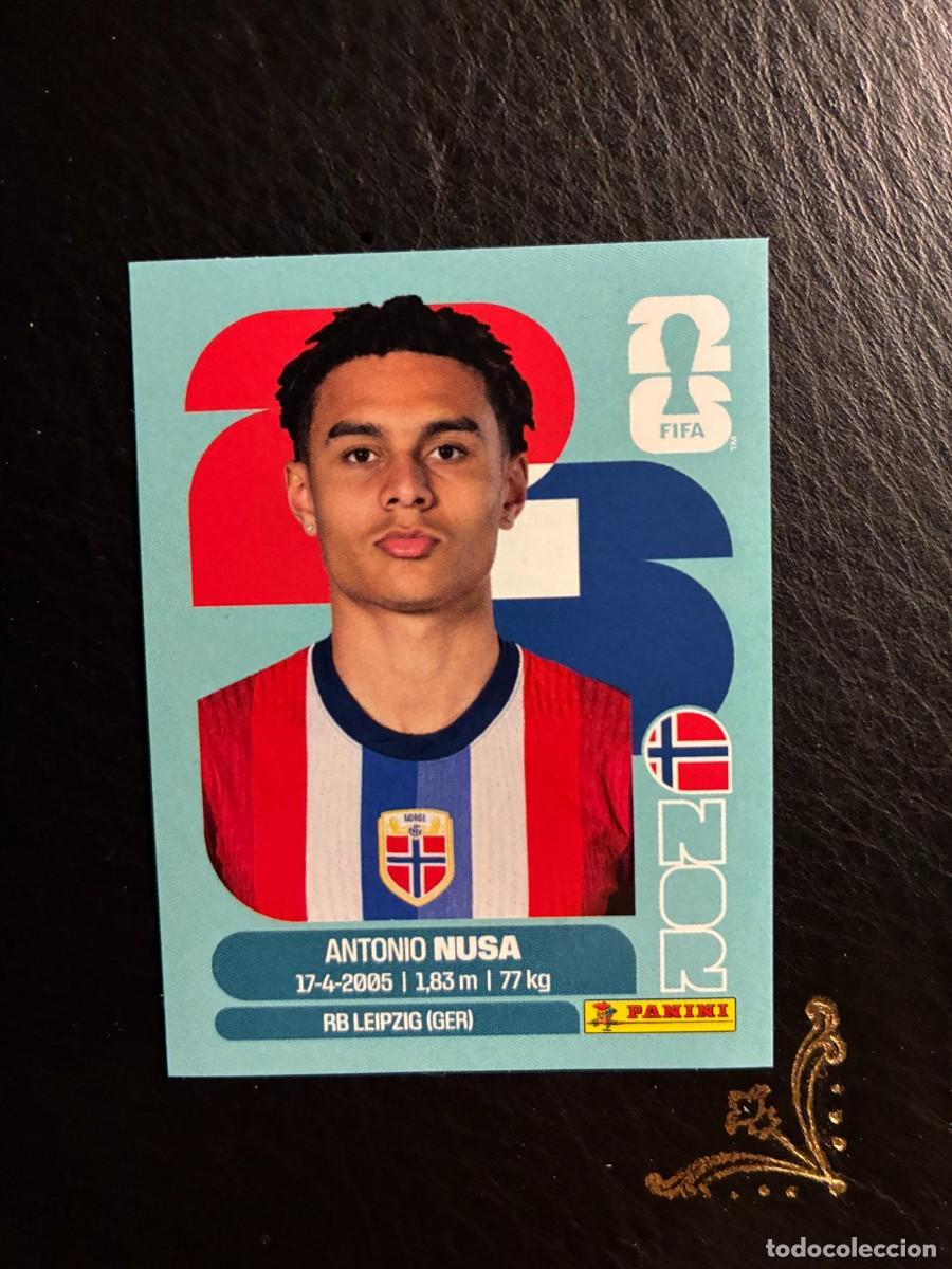 Cartes &agrave; collectionner de Football: NOR 19 ANTONIO NUSA NOR19 NORUEGA FIFA WORLD CUP MUNDIAL 2026 26 PANINI