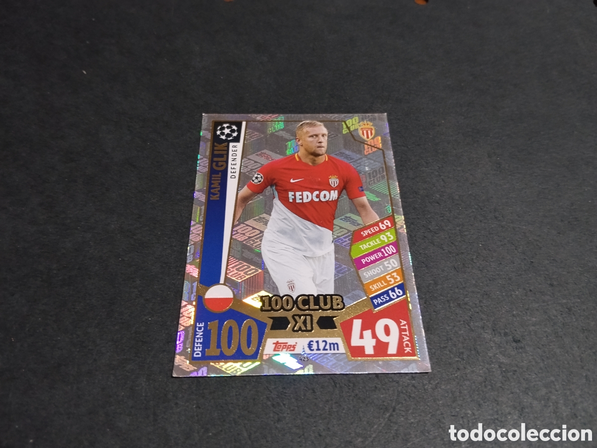 Figurine di Calcio: Cromo futbol Topps Match Attax glik, M&oacute;naco