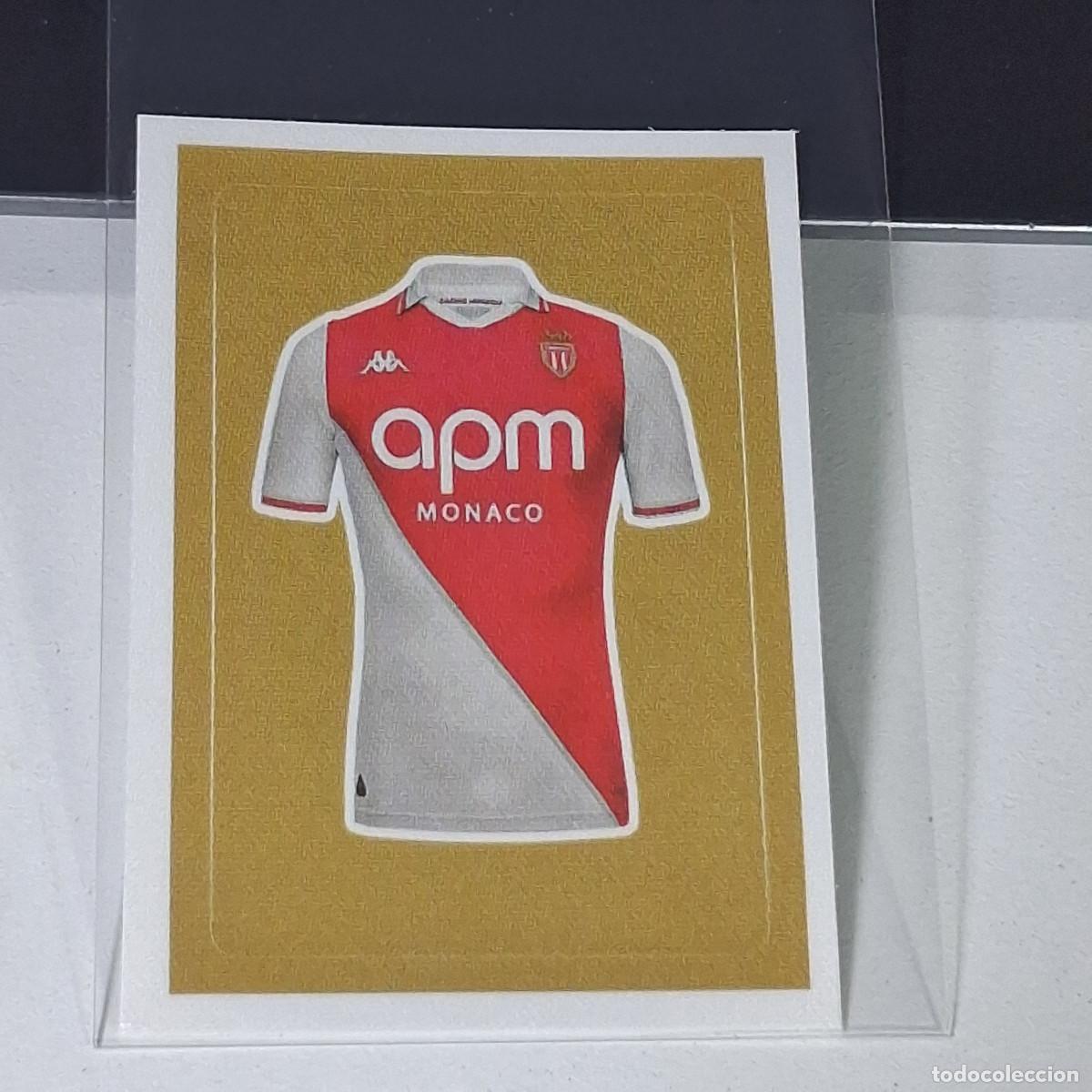 Figurine di Calcio: B40 256 CAMISETA MONACO CROMO FUTBOL PANINI LIGUE 1 FOOT 24-25 LIGA FRANCIA 2024-2025