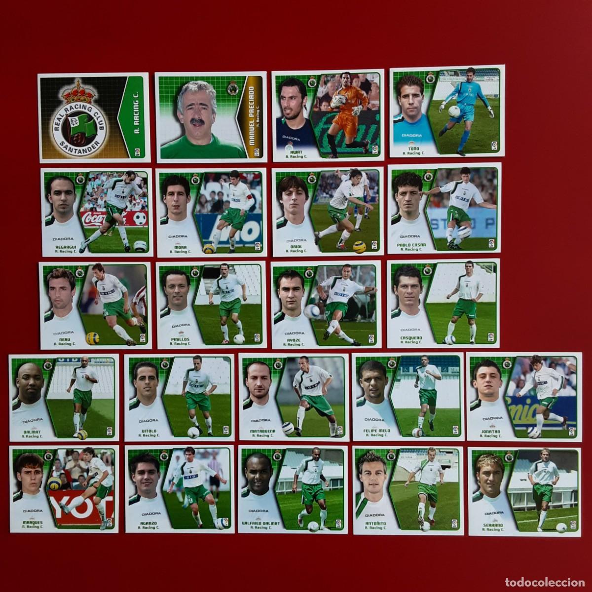 Cromos de f&uacute;tbol: EQUIPO COMPLETO RACING SANTANDER EDICIONES ESTE TEMPORADA 2005 2006 05 06 LEER DESCRIPCION