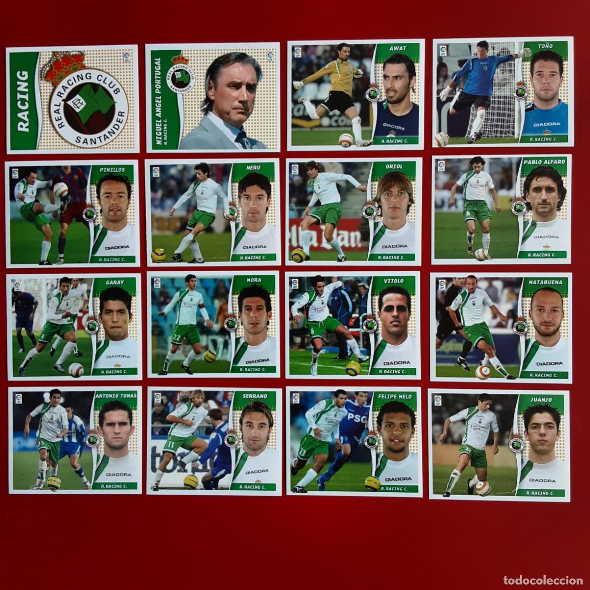 Cromos de f&uacute;tbol: EQUIPO COMPLETO RACING SANTANDER EDICIONES ESTE TEMPORADA 2006 2007 06 07 LEER DESCRIPCION