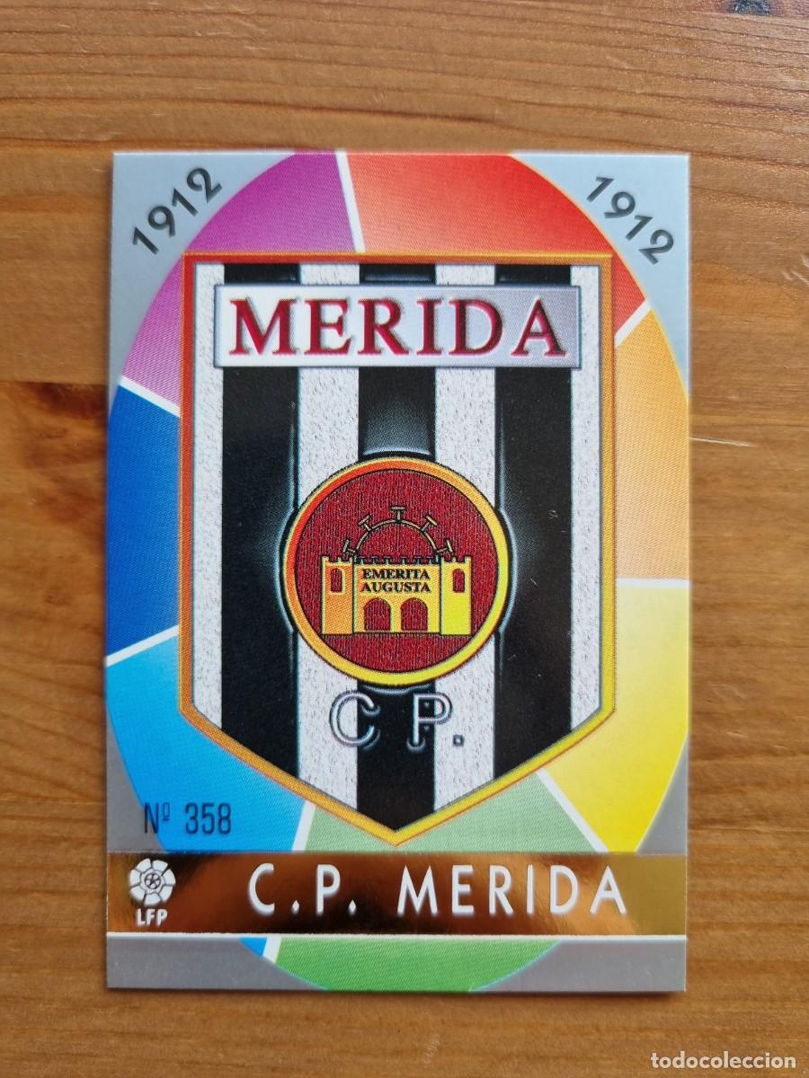 Cromos de f&uacute;tbol: 358 ESCUDO (CP M&eacute;rida). Las Fichas de la Liga 1997 1998 97 98 (Mundicromo)