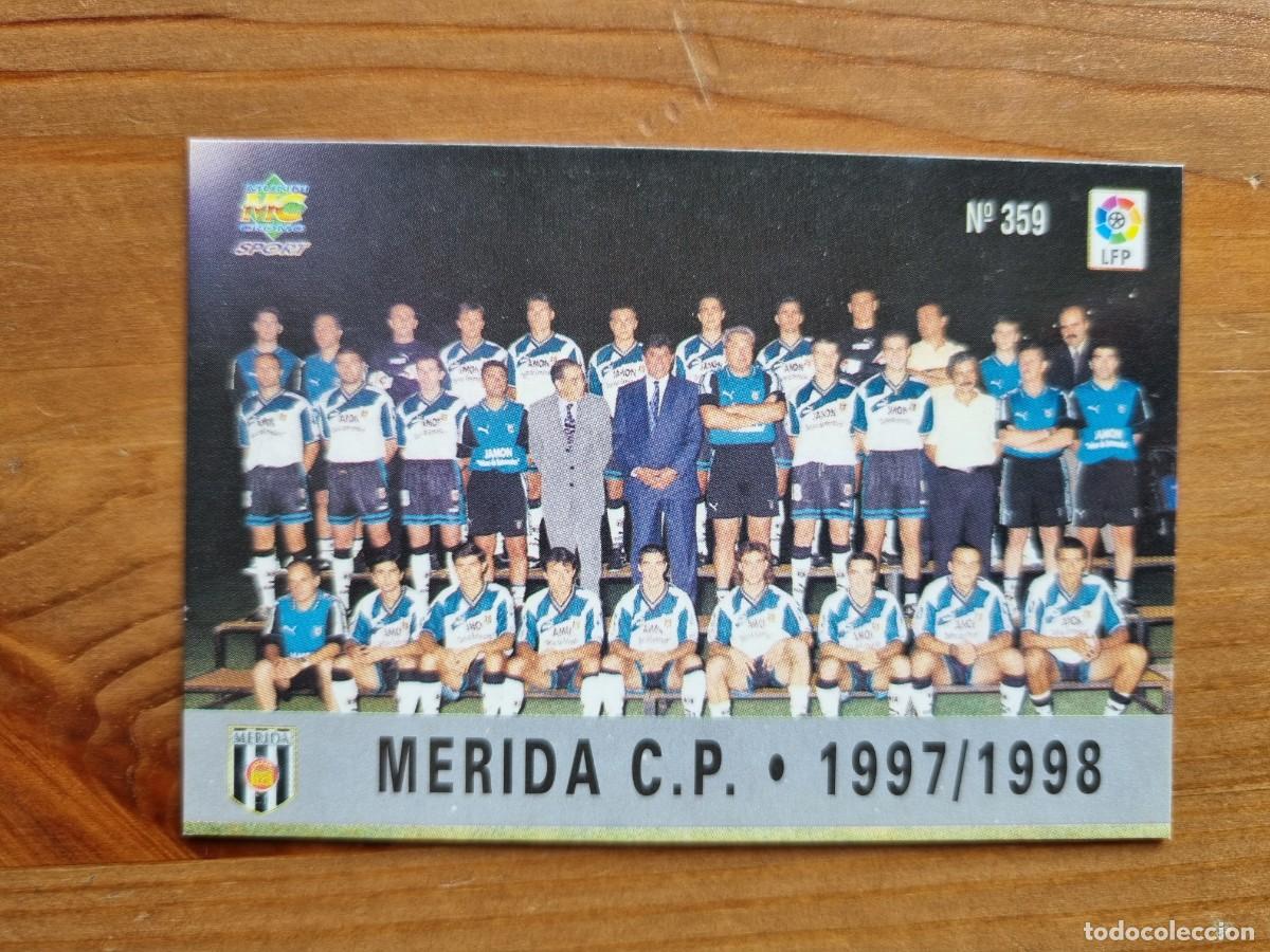 Cromos de f&uacute;tbol: 359 PLANTILLA / &Iacute;NDICE (CP M&eacute;rida). Las Fichas de la Liga 1997 1998 97 98 (Mundicromo)