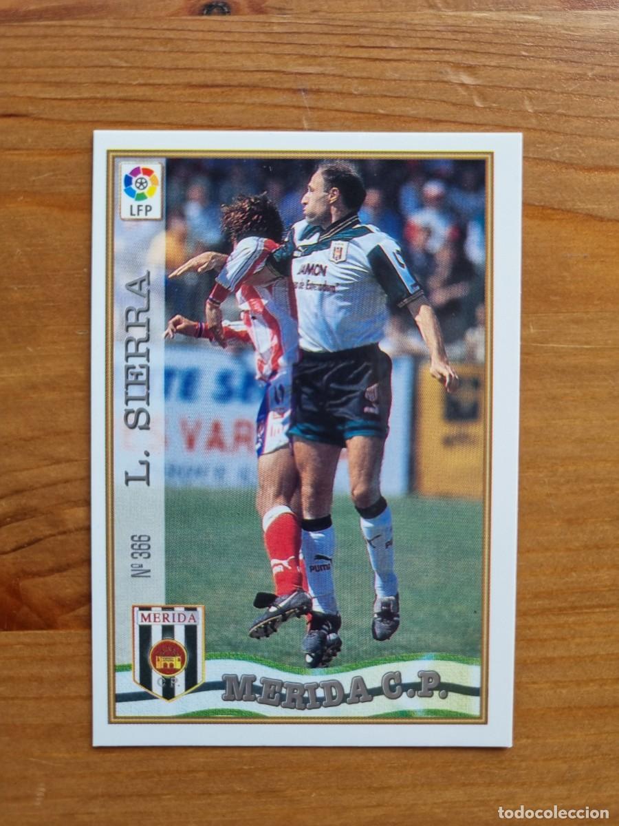 Football Stickers: 366 LUIS SIERRA (CP M&eacute;rida). Las Fichas de la Liga 1997 1998 97 98 (Mundicromo)