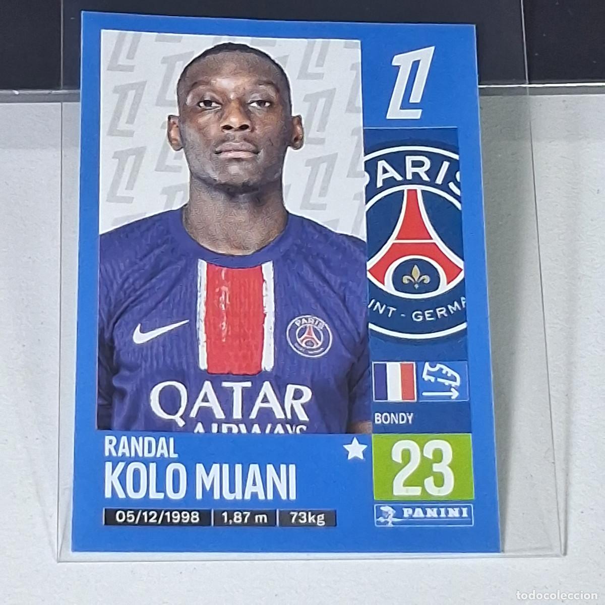 Fu&szlig;ball-Sticker: B41 372 KOLO MUANI PARIS SAINT GERMAIN PSG FUTBOL PANINI LIGUE 1 FOOT 24-25 LIGA FRANCIA 2024-2025