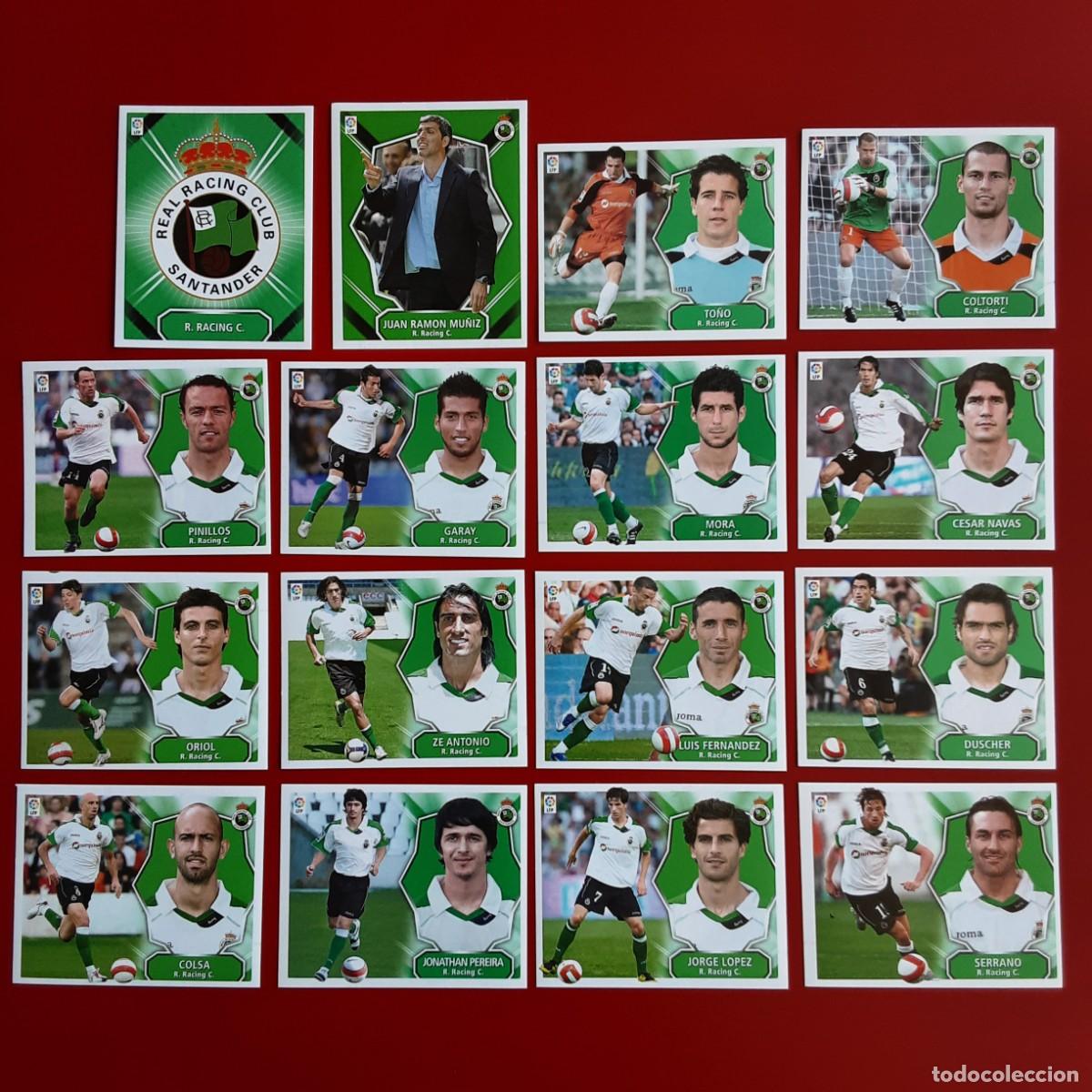 Fu&szlig;ball-Sticker: EQUIPO COMPLETO RACING SANTANDER EDICIONES ESTE TEMPORADA 2008 2009 08 09 LEER DESCRIPCION