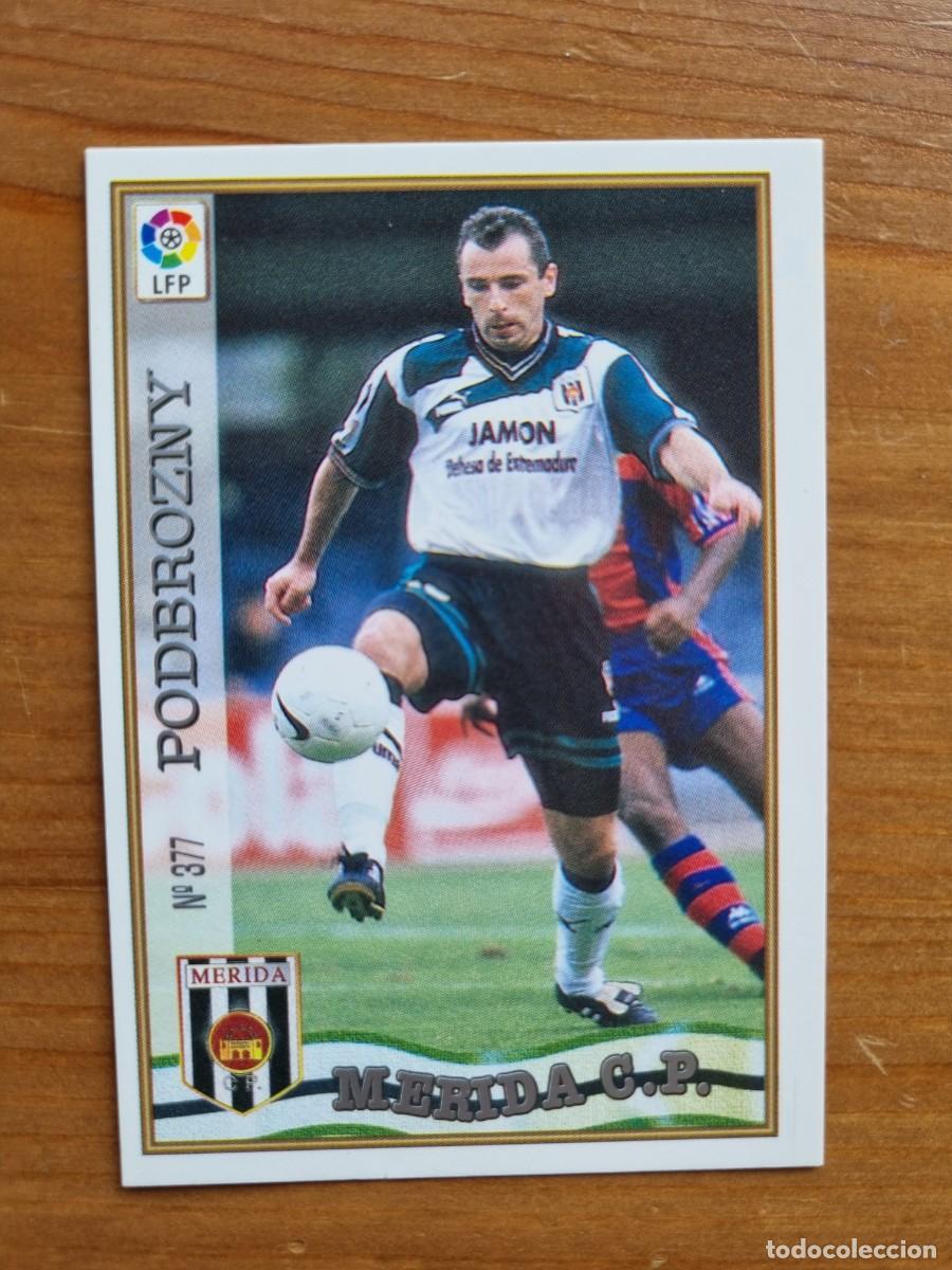Cromos de f&uacute;tbol: 377 PODBROZNY (CP M&eacute;rida). Las Fichas de la Liga 1997 1998 97 98 (Mundicromo)