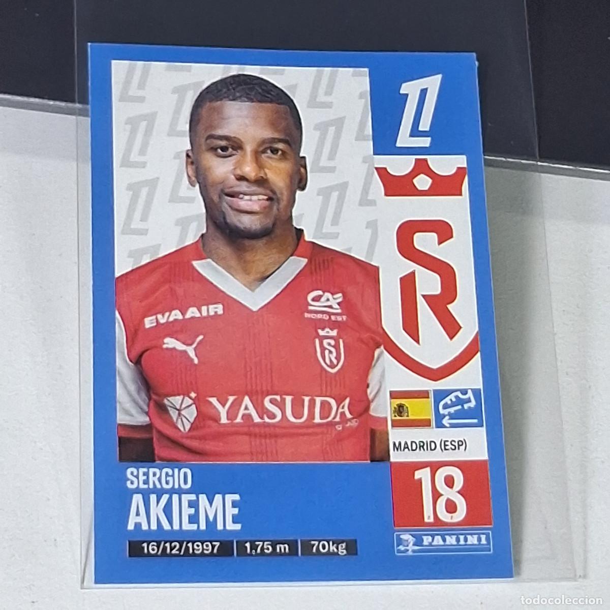 Cromos de f&uacute;tbol: B41 382 SERGIO AKIEME STADE DE REIMS FUTBOL CROMO PANINI LIGUE 1 FOOT 24-25 LIGA FRANCIA 2024-2025