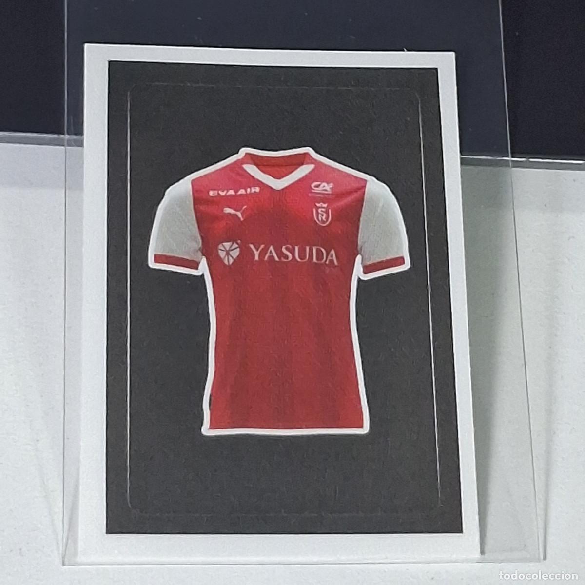Cromos de f&uacute;tbol: B41 397 CAMISETA STADE DE REIMS FUTBOL CROMO PANINI LIGUE 1 FOOT 24-25 LIGA FRANCIA 2024-2025