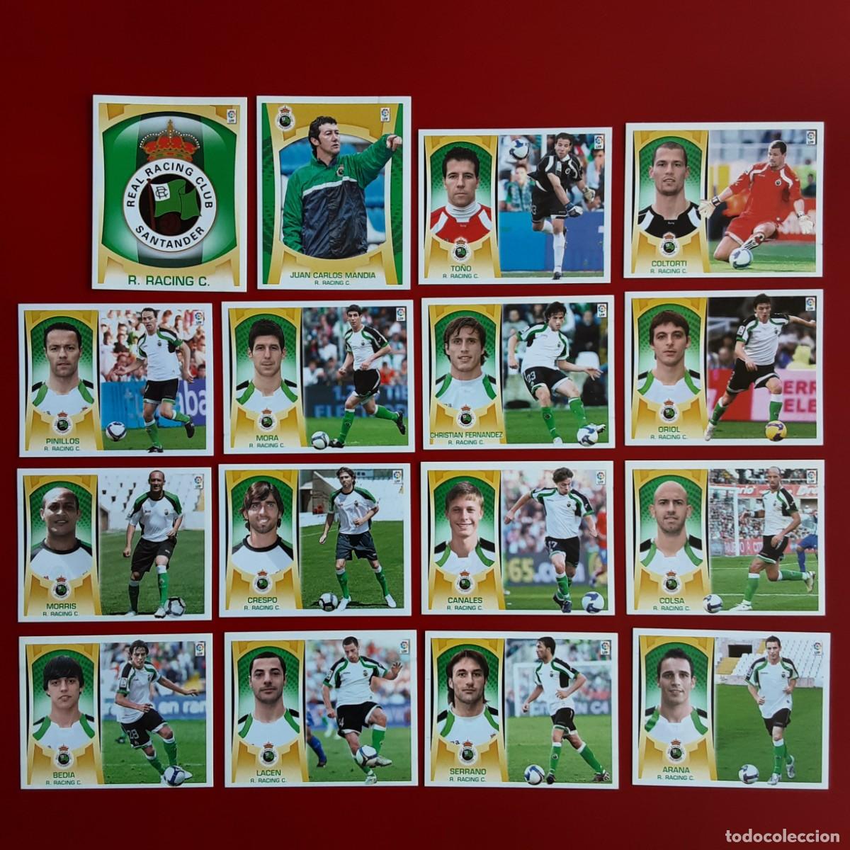 Cromos de f&uacute;tbol: EQUIPO CASI COMPLETO RACING SANTANDER EDICIONES ESTE TEMPORADA 2009 2010 09 10 LEER DESCRIPCION