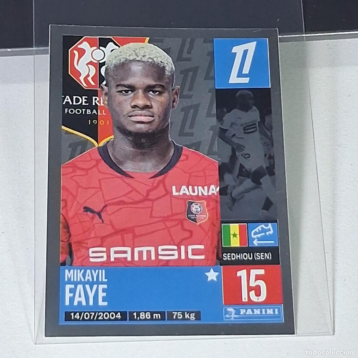 Cromos de f&uacute;tbol: B41 407 MIKAYIL FAYE STADE DE REIMS FUTBOL CROMO PANINI LIGUE 1 FOOT 24-25 LIGA FRANCIA 2024-2025