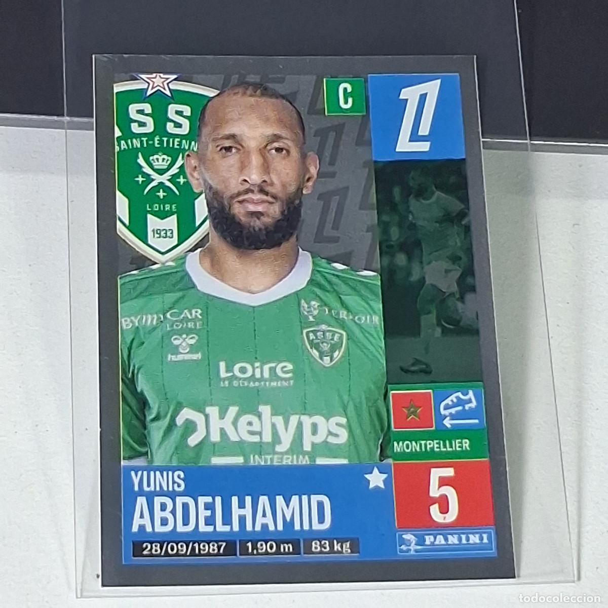 Cartes &agrave; collectionner de Football: B41 439 YUNIS ABDELHAMID SAINT-ETIENNE FUTBOL CROMO PANINI LIGUE 1 FOOT 24-25 LIGA FRANCIA 2024-2025