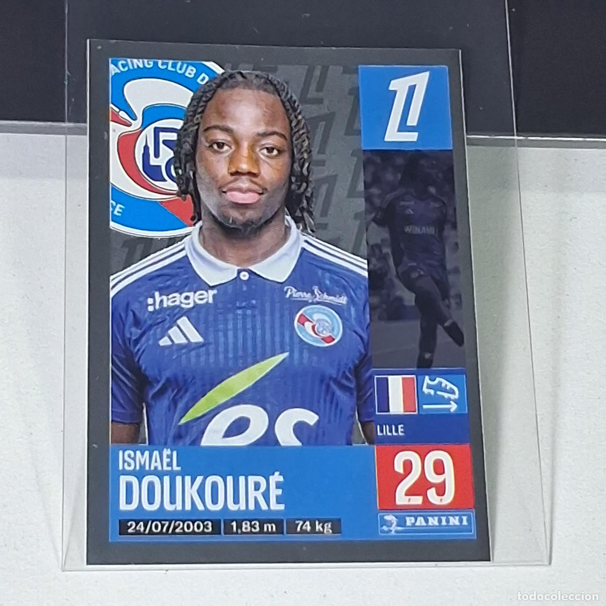 Cromos de f&uacute;tbol: B41 466 DOUKOURE STRASBOURG FUTBOL CROMO PANINI LIGUE 1 FOOT 24-25 LIGA FRANCIA 2024-2025