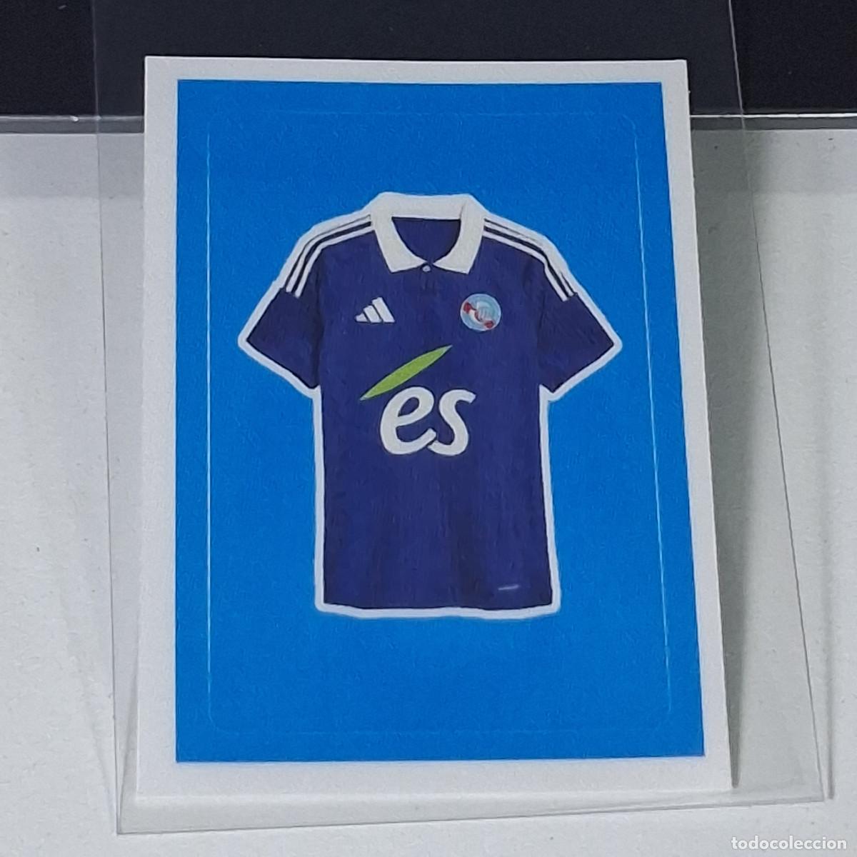 Cromos de f&uacute;tbol: B41 480 CAMISETA STRASBOURG FUTBOL CROMO PANINI LIGUE 1 FOOT 24-25 LIGA FRANCIA 2024-2025