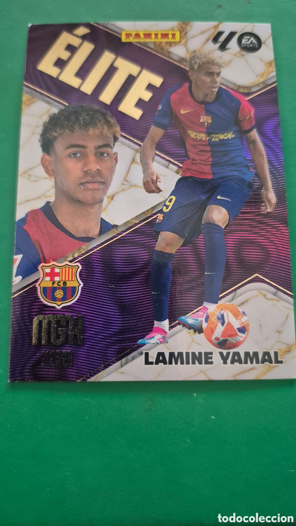 Cromos de f&uacute;tbol: Lamine Yamal, FC Barcelona, &Eacute;lite, Panini Megacracks 2025 2026 25 26