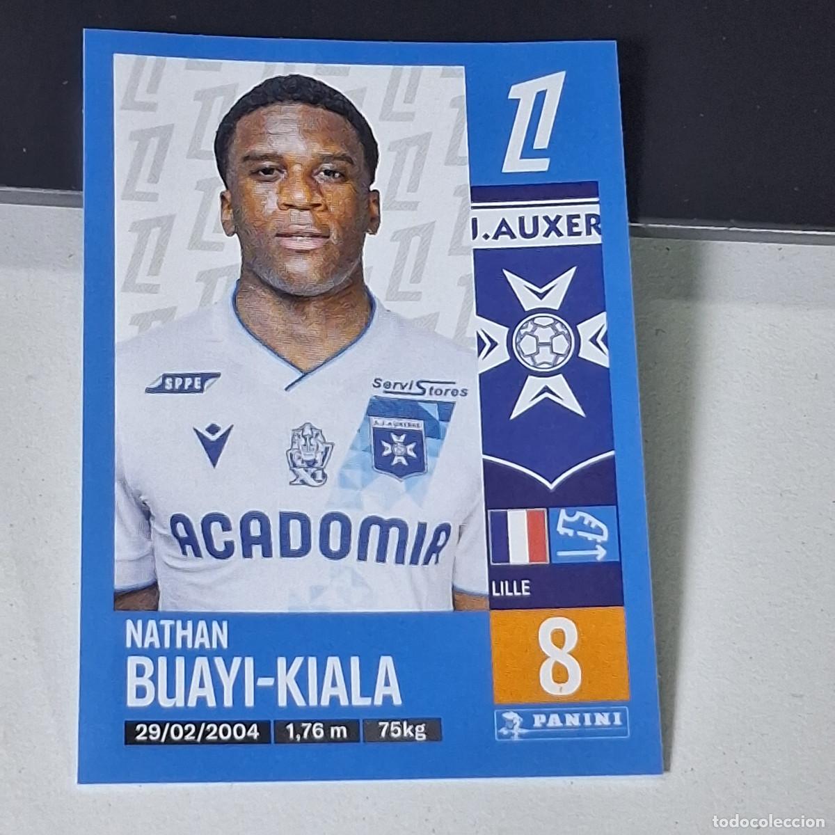 Cromos de f&uacute;tbol: B42 54 NATHAN BUAYI-KIALA AUXERRE CROMO PANINI LIGUE 1 FOOT 24-25 LIGA FRANCIA 2024-2025