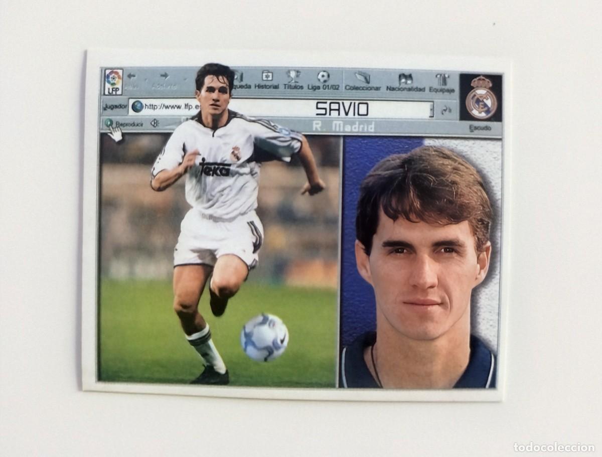 Cromos de f&uacute;tbol: Savio SIN PEGAR NUNCA PEGADO Real Madrid CF Liga Ediciones Este 01 02 / 2001 2002