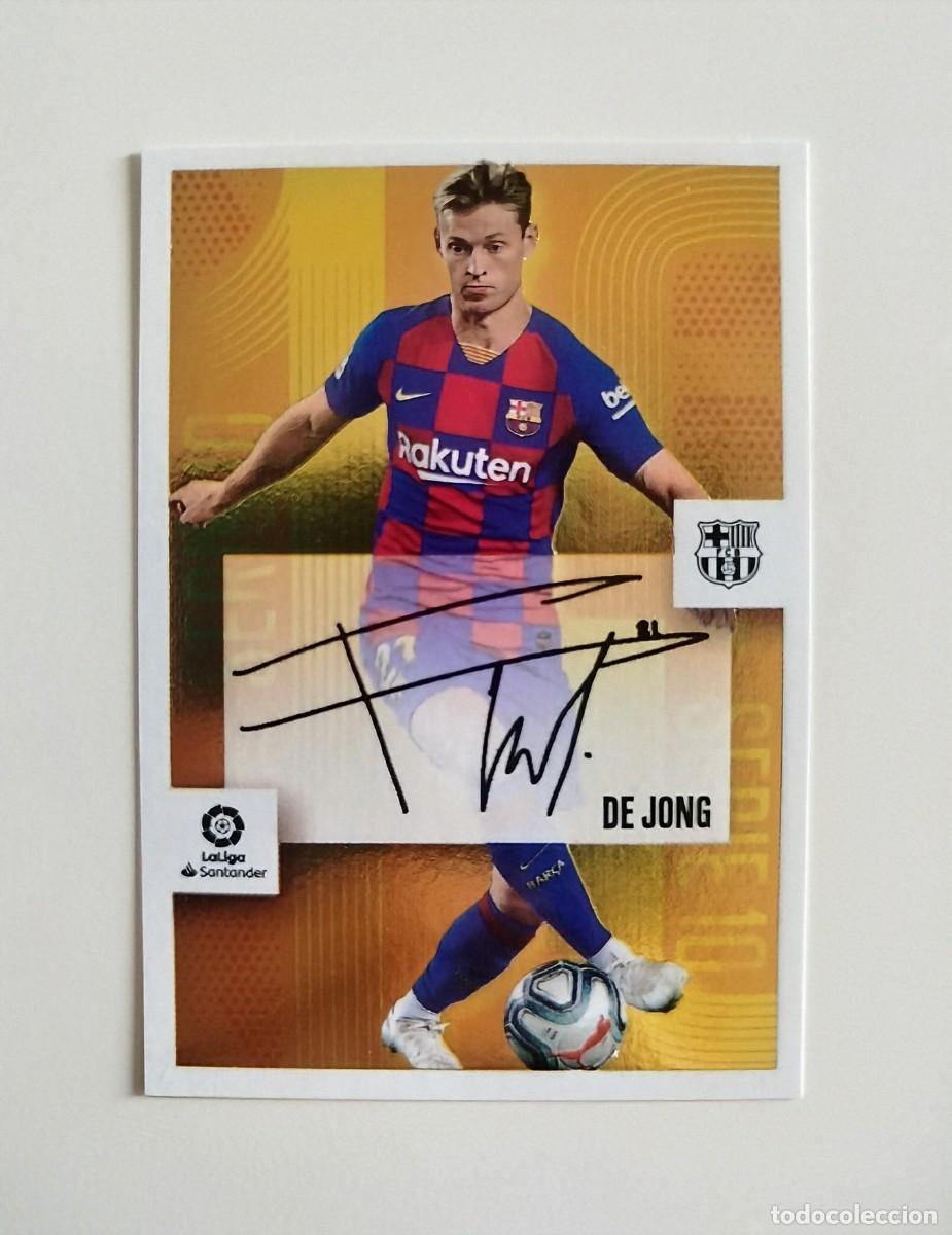 Cromos de f&uacute;tbol: De Jong 3 SERIE 10 SIN PEGAR NUNCA PEGADO FC Barcelona Liga Ediciones Este 20 21 / 2020 2021