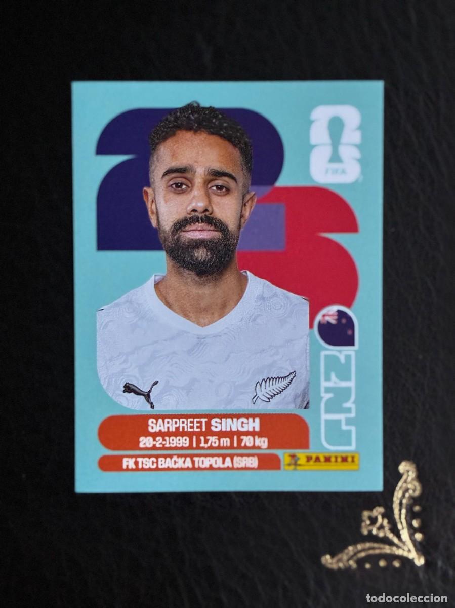 Cromos de f&uacute;tbol: NZL 11 SARPREET SINGH NZL11 NUEVA ZELANDA FIFA WORLD CUP MUNDIAL 2026 26 PANINI