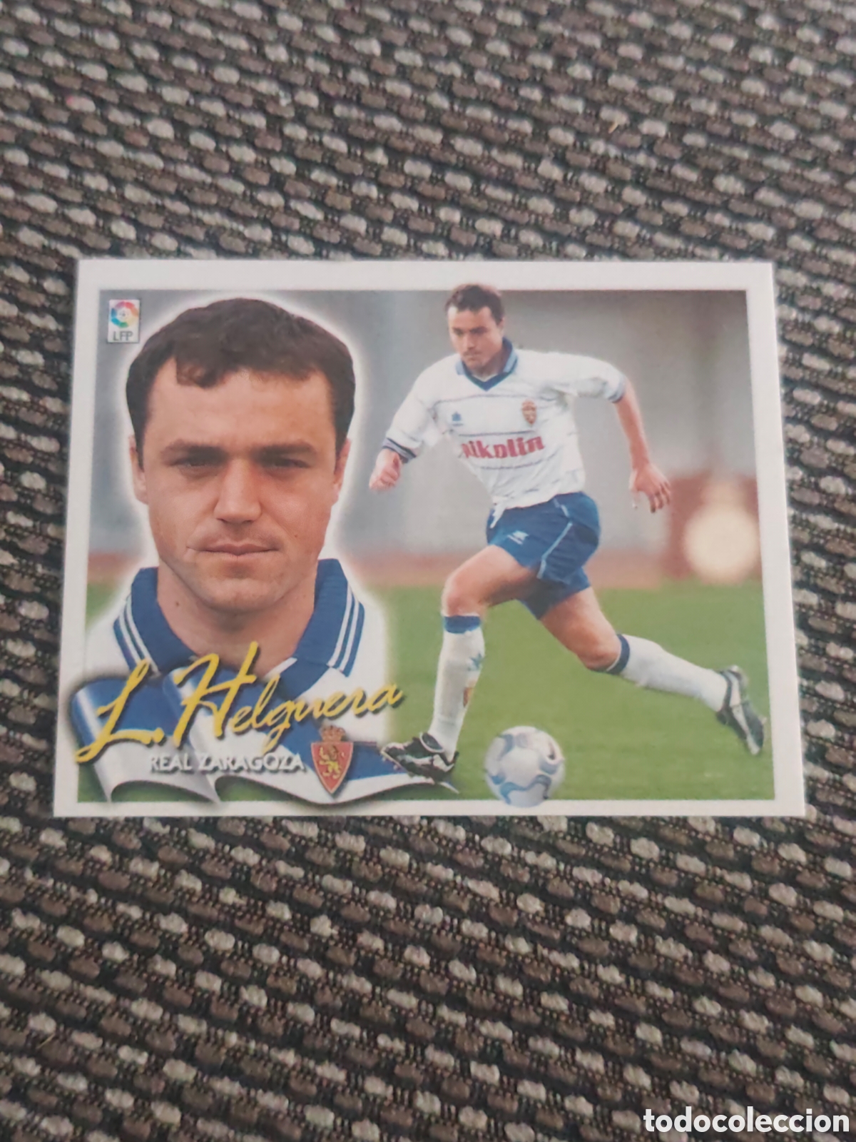 Cromos de f&uacute;tbol: BAJA L. HELGUERA REAL ZARAGOZA EDICIONES ESTE 2000 2001