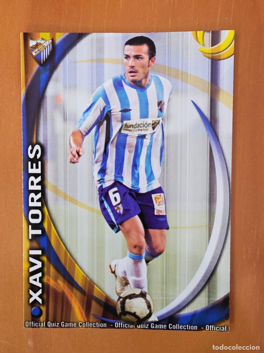 Cromos de f&uacute;tbol: 447 Xavi Torres, M&aacute;laga CF, Mundicromo Sport Fichas Quiz de la Liga 2010 2011