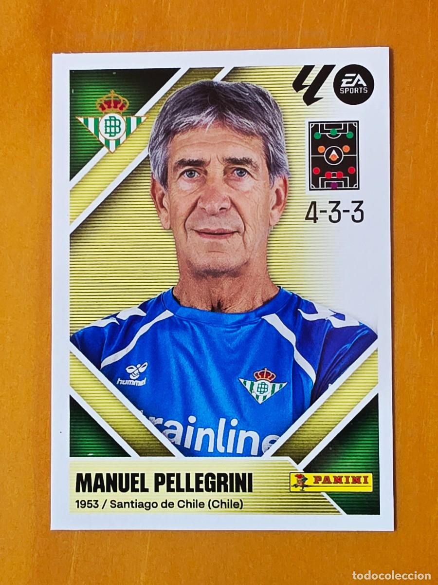 Figurine di Calcio: 2 Entrenador Manuel Pellegrini, Real Betis, Panini Ediciones Liga Este 2026 2027 26 27 sin pegar