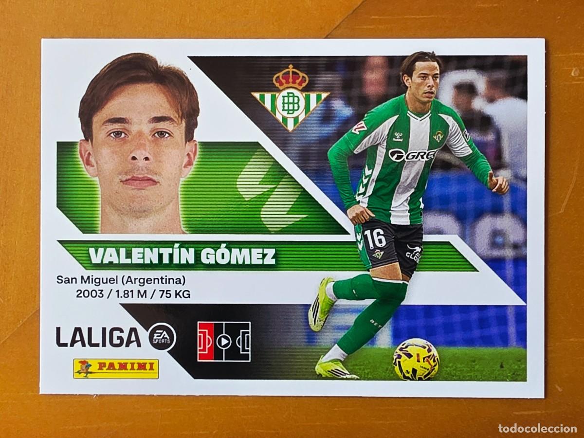 Football Stickers: 9 Valent&iacute;n G&oacute;mez, Real Betis, Panini Ediciones Liga Este 2026 2027 26 27 sin pegar