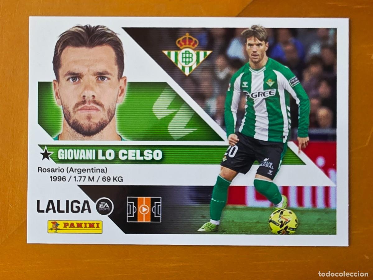 Cromos de f&uacute;tbol: 14 Gio Lo Celso, Real Betis, Panini Ediciones Liga Este 2026 2027 26 27 sin pegar