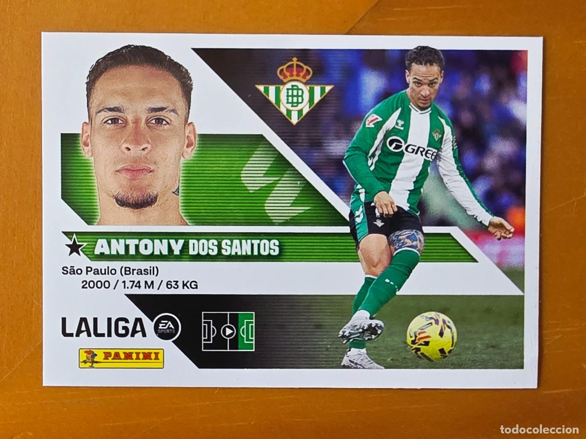 Cromos de f&uacute;tbol: 18 Antony Dos Santos, Real Betis, Panini Ediciones Liga Este 2026 2027 26 27 sin pegar