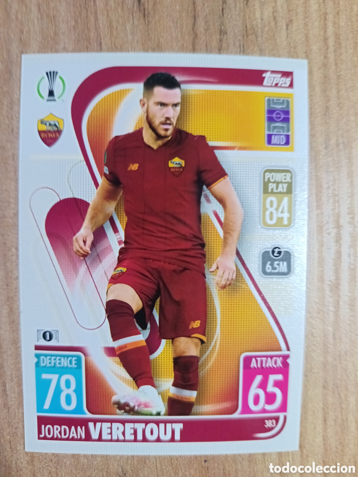 Cromos de f&uacute;tbol: 383 Veretout CHAMPIONS LEAGUE MATCH ATTAX TOPPS 2021-2022 21-22