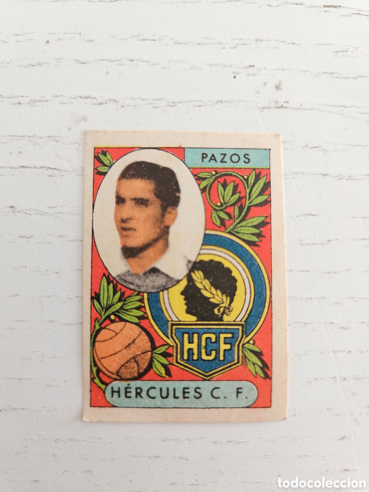 Cromos de f&uacute;tbol: CROMO HERCULES - PAZOS - CROMOS A&Ntilde;O 1955, SIN PEGAR